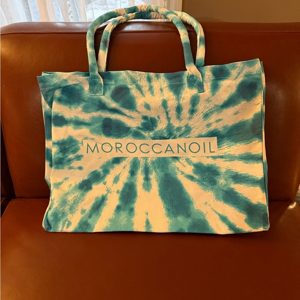 Moroccanoil Blue Tie-Dye Tote Bag